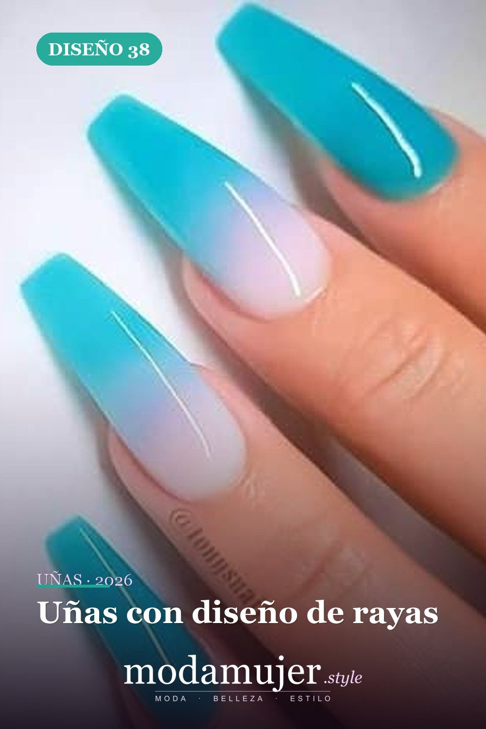 Uñas con diseño de rayas — 73 fotos inspiradas en diseño de uñas