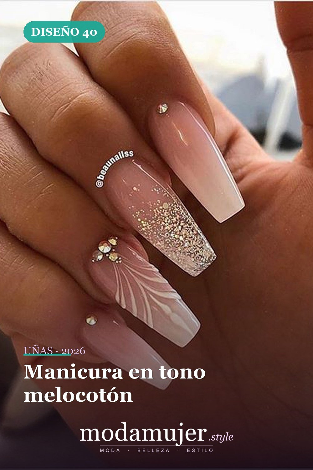 Manicura en tono melocotón — 73 fotos inspiradas en diseño de uñas