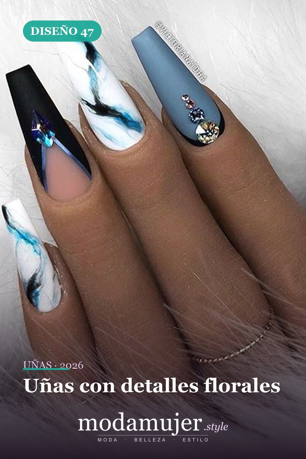 Uñas con detalles florales — 73 fotos inspiradas en diseño de uñas