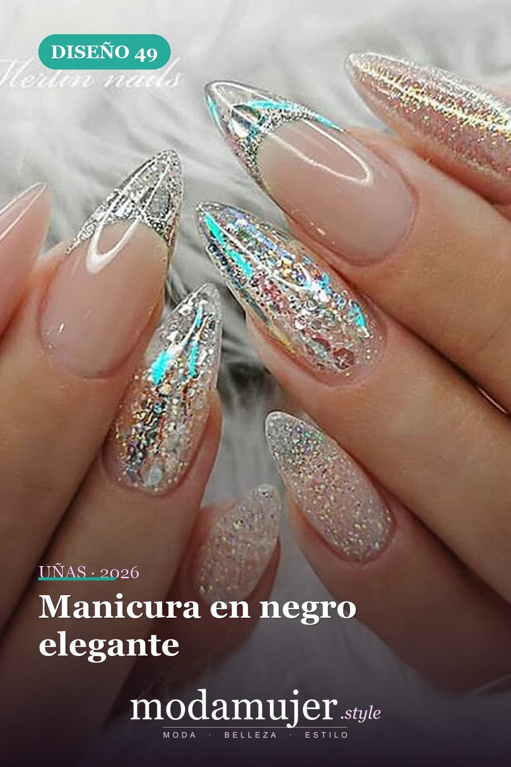 Manicura en negro elegante — 73 fotos inspiradas en diseño de uñas
