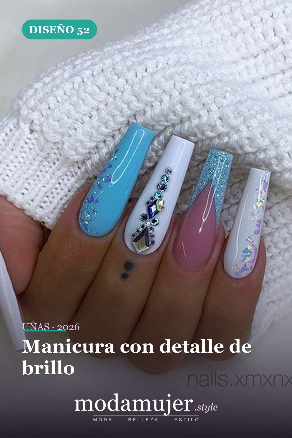 Manicura con detalle de brillo — 73 fotos inspiradas en diseño de uñas