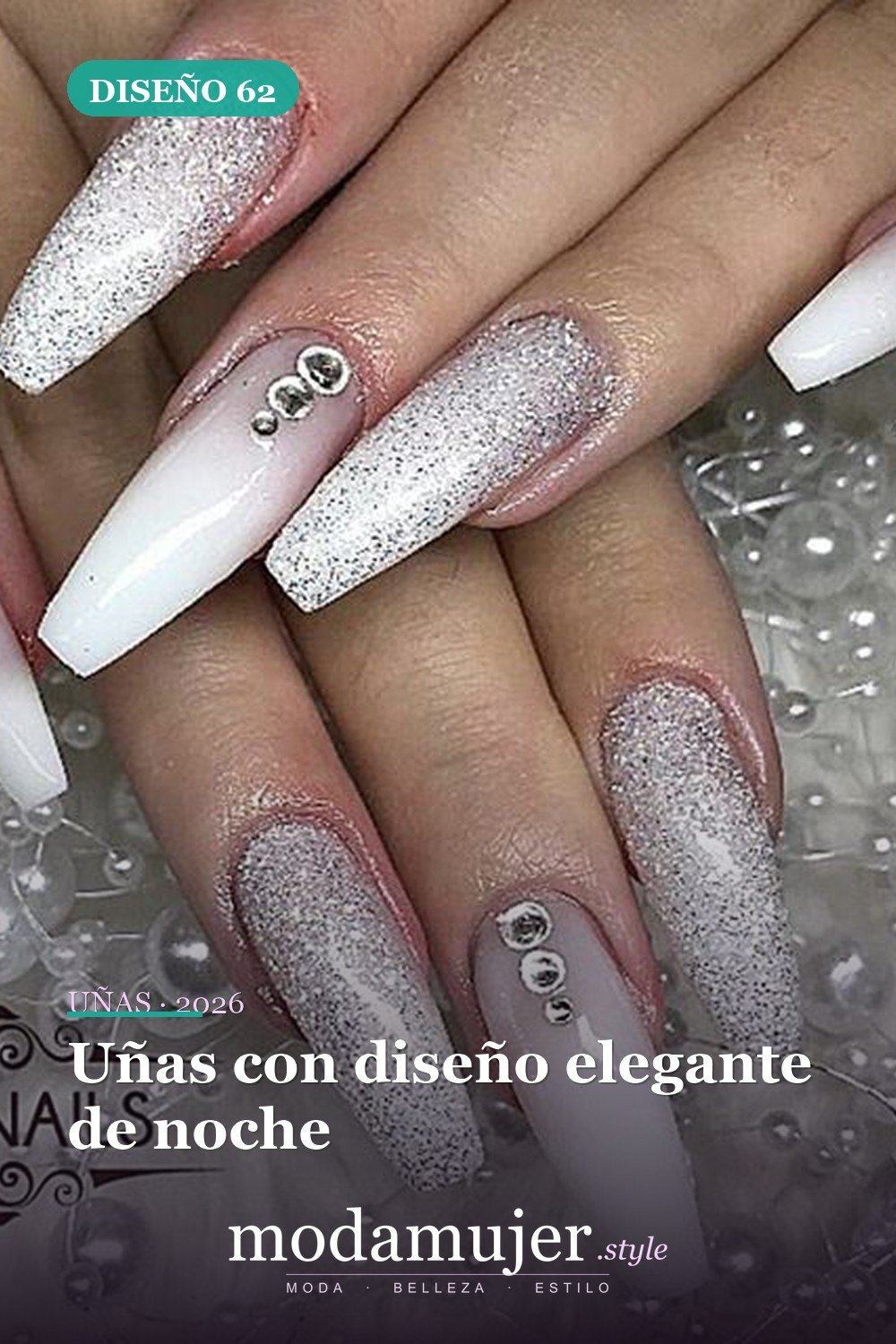 Uñas con diseño elegante de noche — 73 fotos inspiradas en diseño de uñas