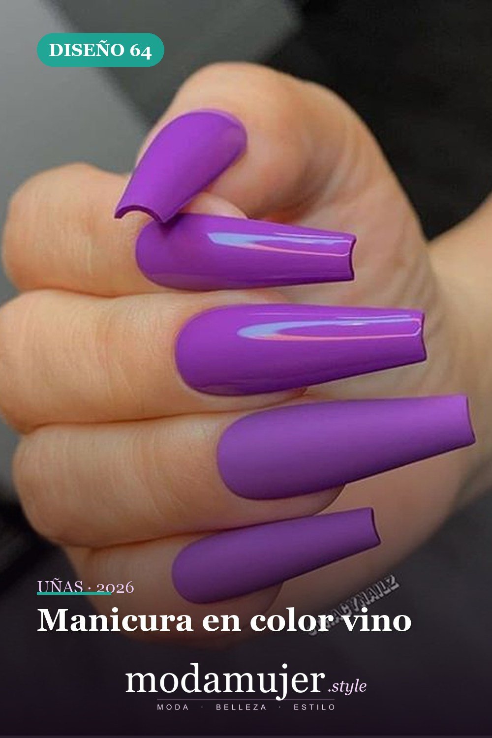 Manicura en color vino — 73 fotos inspiradas en diseño de uñas