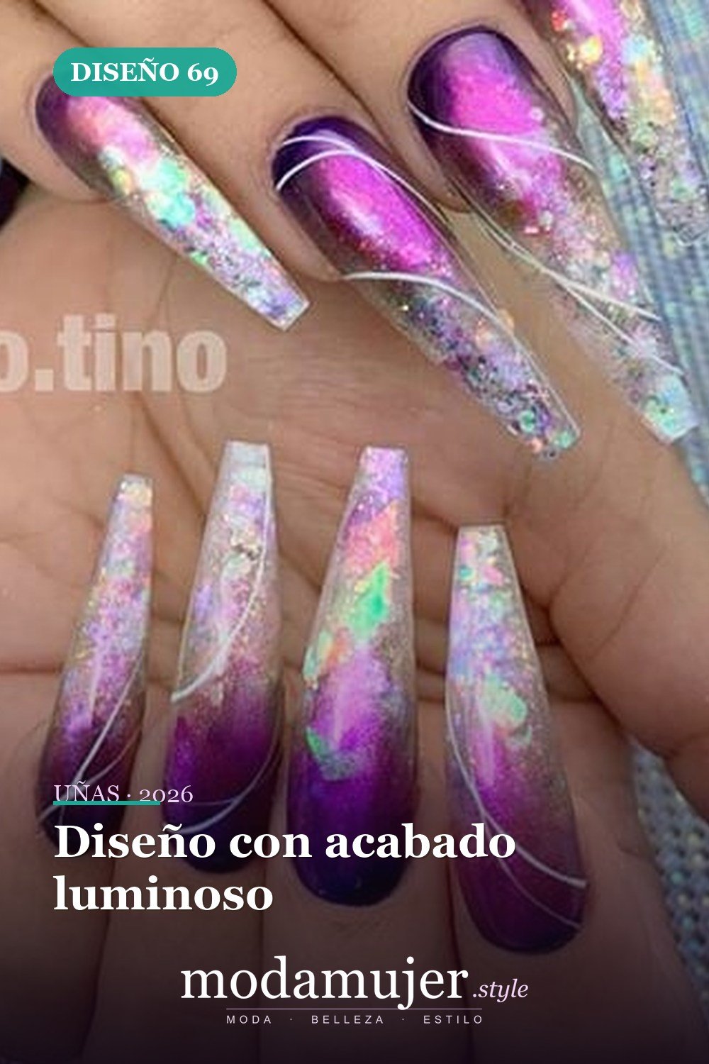Diseño con acabado luminoso — 73 fotos inspiradas en diseño de uñas