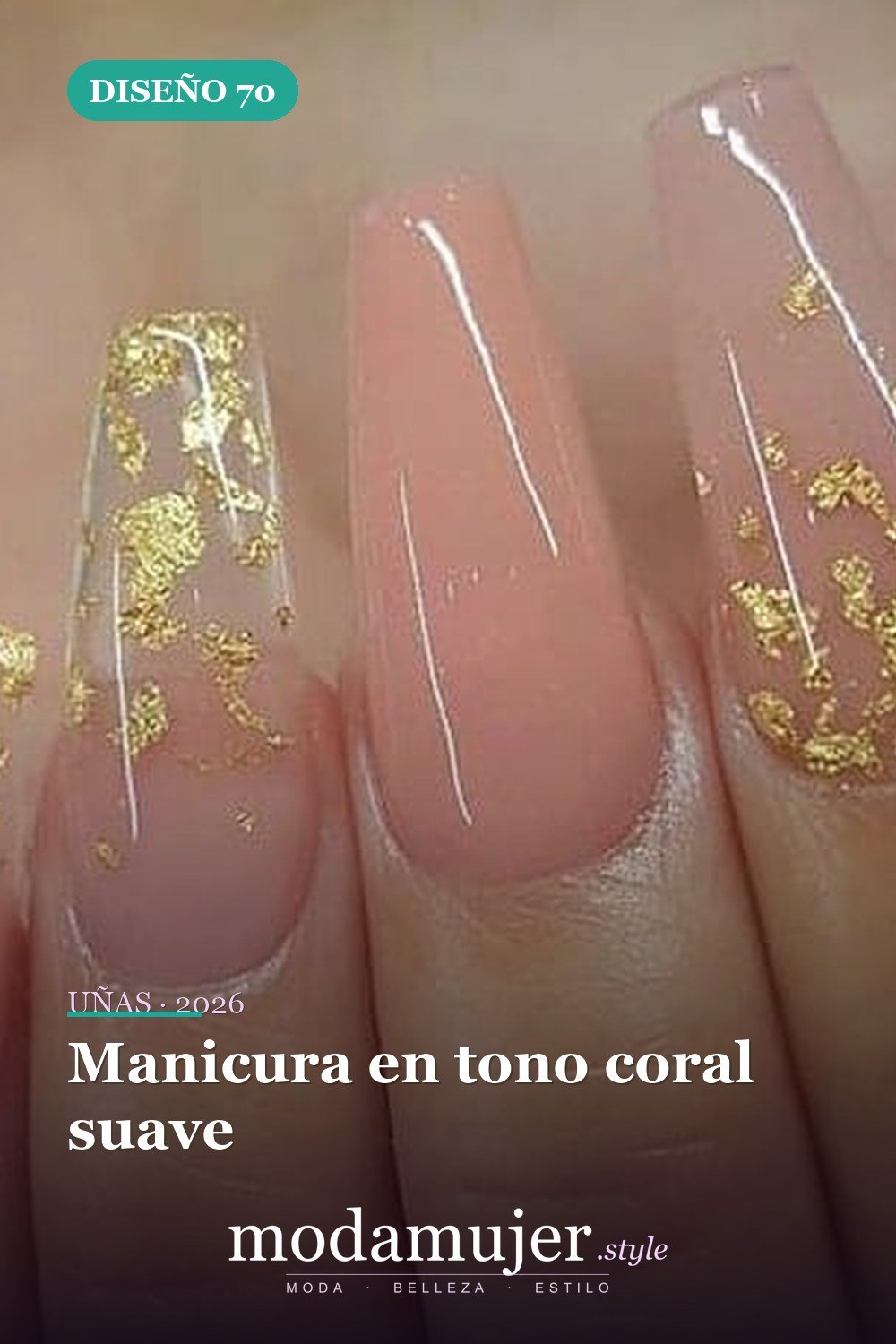 Manicura en tono coral suave — 73 fotos inspiradas en diseño de uñas