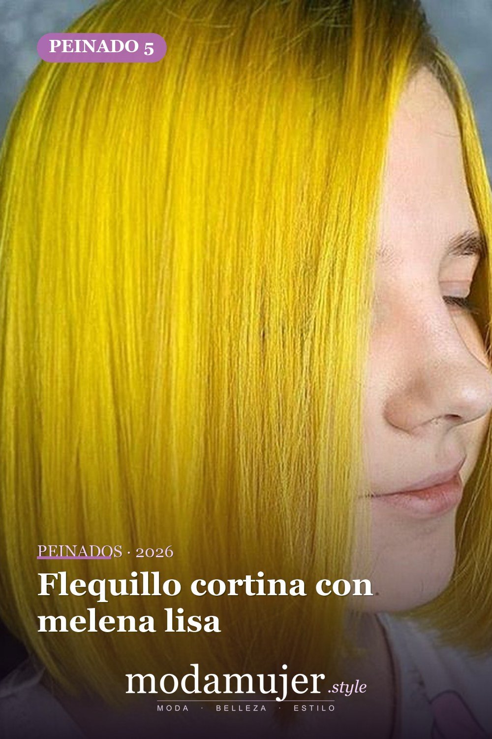 Flequillo cortina con melena lisa — 79 mejores y hermosos peinados de media longitud