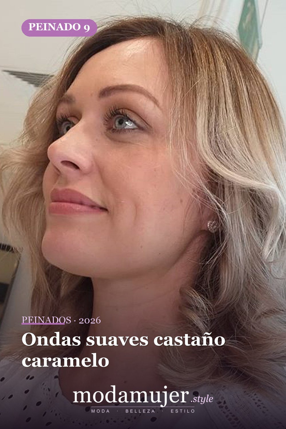 Ondas suaves castaño caramelo — 79 mejores y hermosos peinados de media longitud