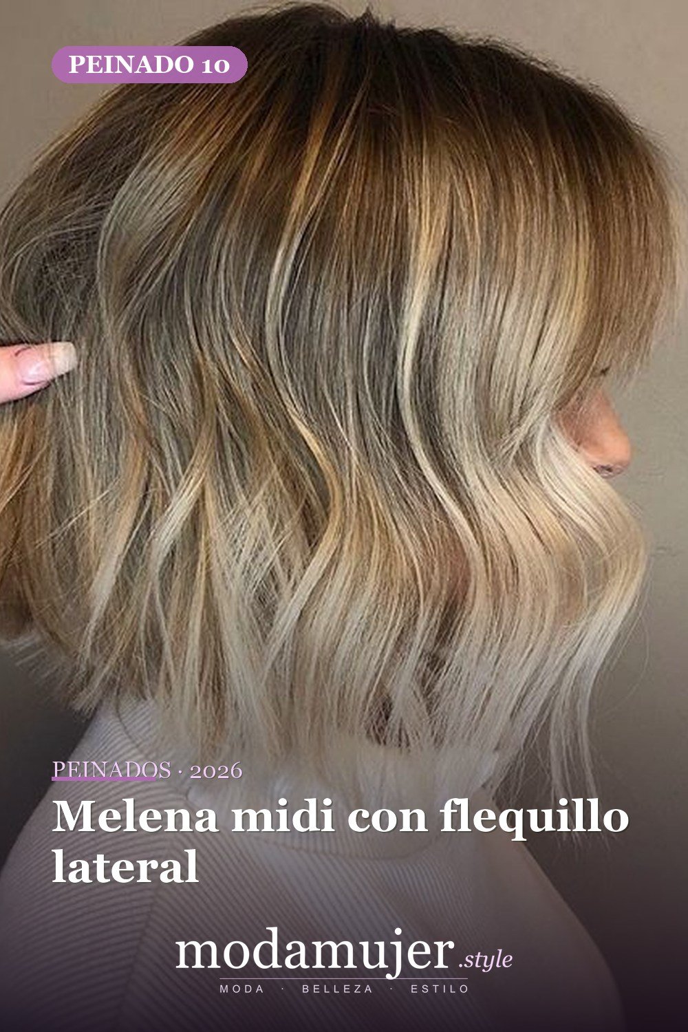 Melena midi con flequillo lateral — 79 mejores y hermosos peinados de media longitud
