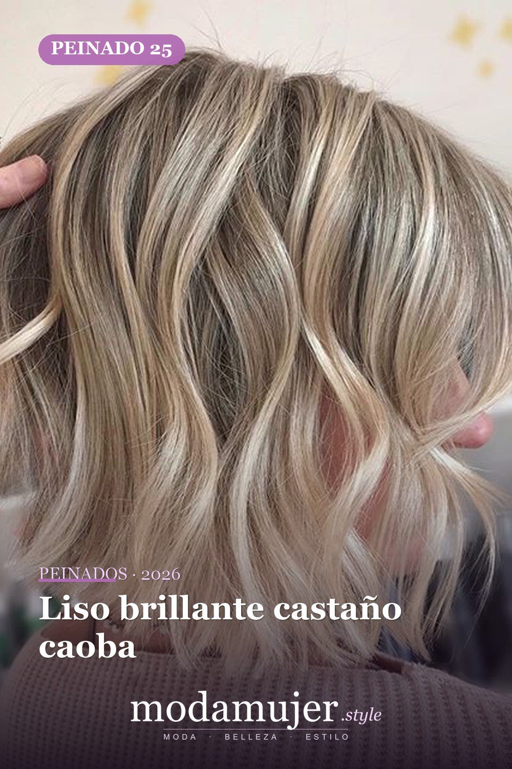 Liso brillante castaño caoba — 79 mejores y hermosos peinados de media longitud