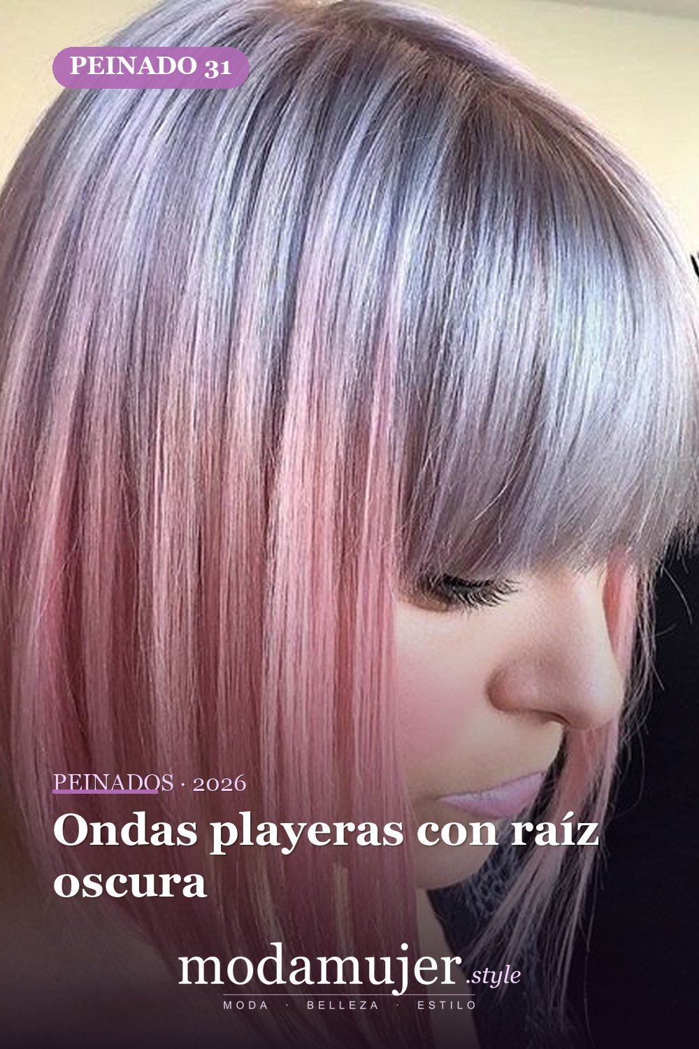 Ondas playeras con raíz oscura — 79 mejores y hermosos peinados de media longitud