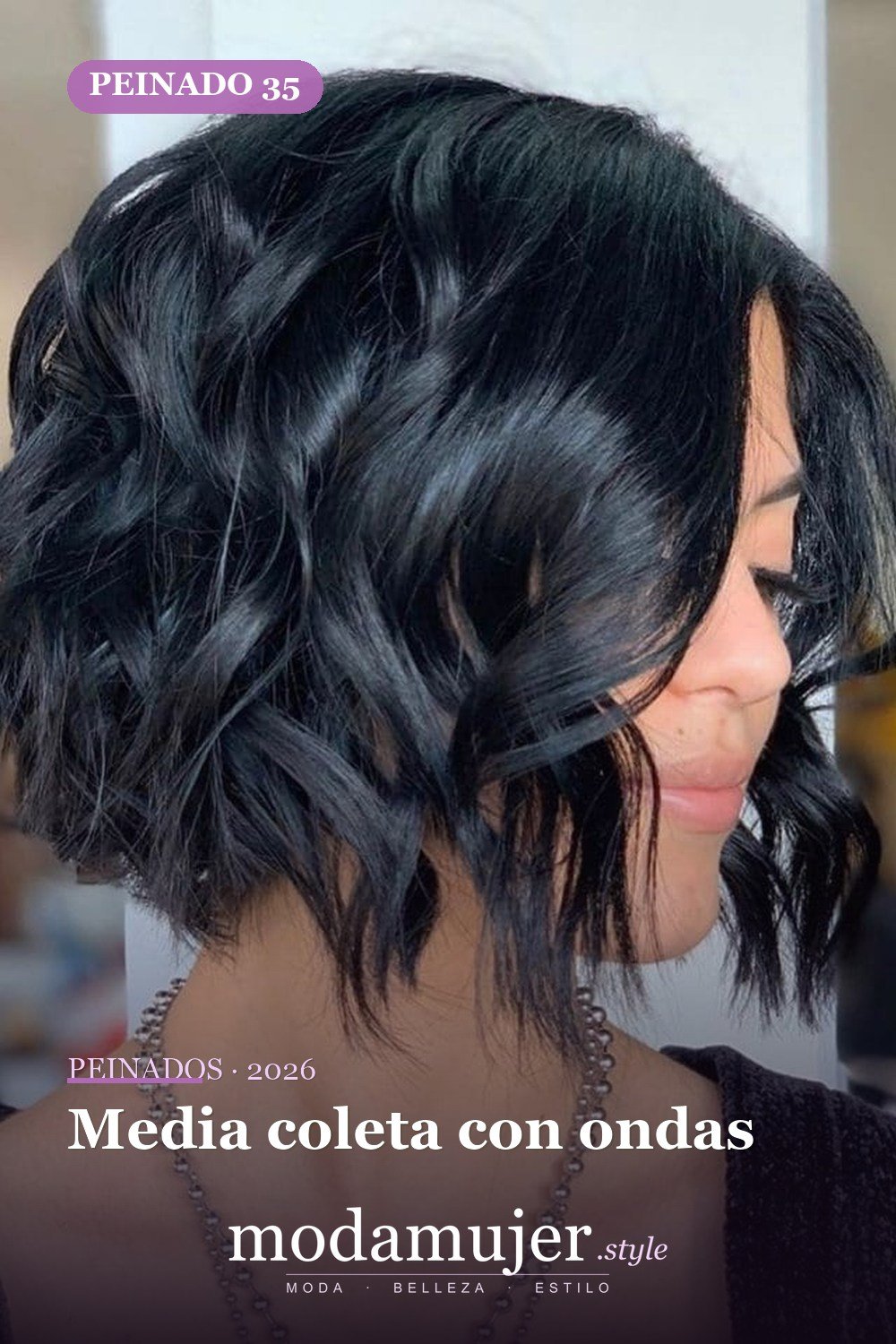 Media coleta con ondas — 79 mejores y hermosos peinados de media longitud
