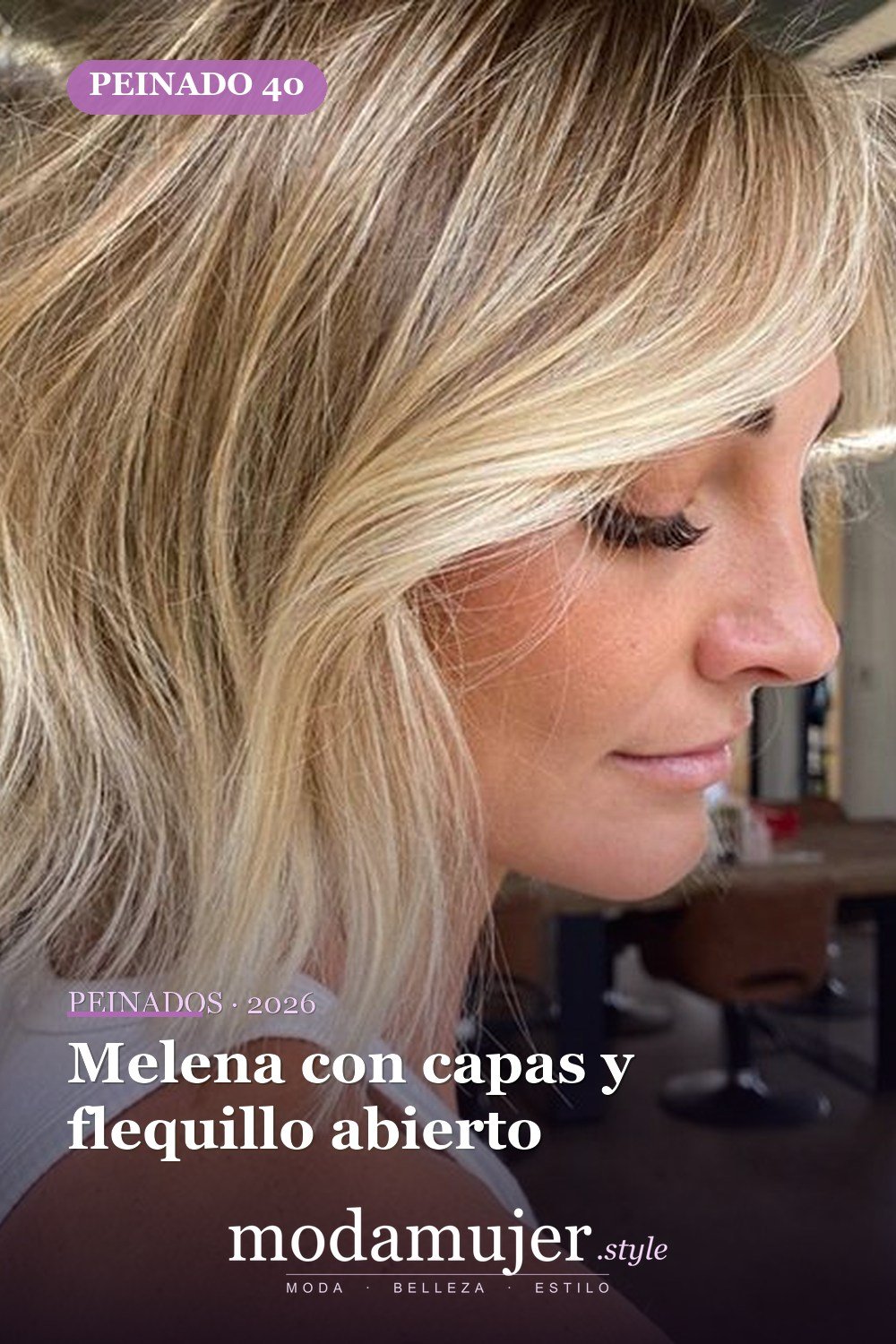 Melena con capas y flequillo abierto — 79 mejores y hermosos peinados de media longitud