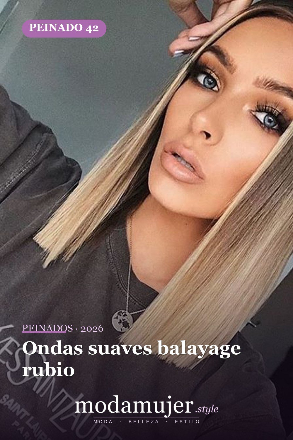 Ondas suaves balayage rubio — 79 mejores y hermosos peinados de media longitud