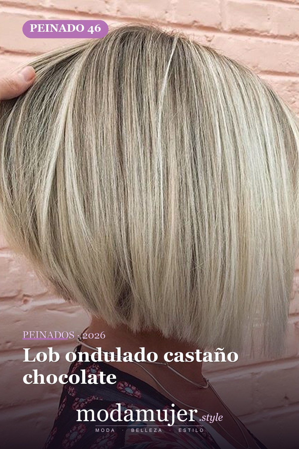 Lob ondulado castaño chocolate — 79 mejores y hermosos peinados de media longitud