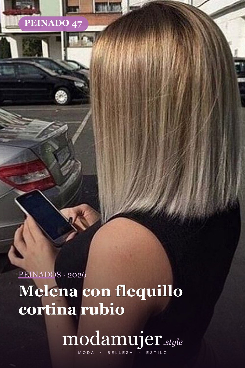 Melena con flequillo cortina rubio — 79 mejores y hermosos peinados de media longitud