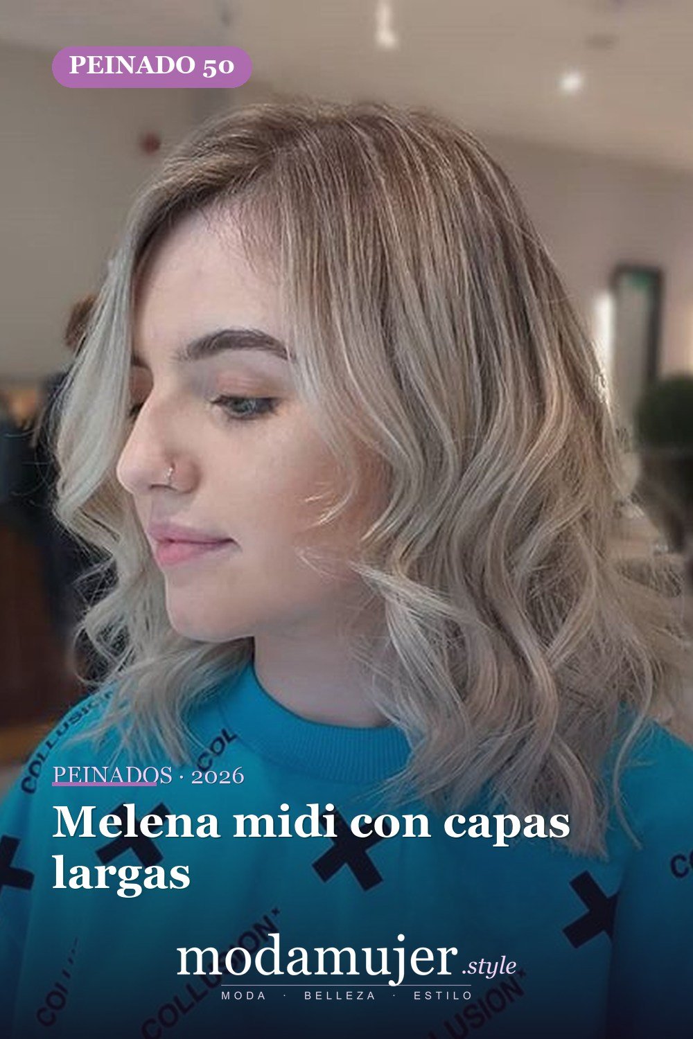 Melena midi con capas largas — 79 mejores y hermosos peinados de media longitud