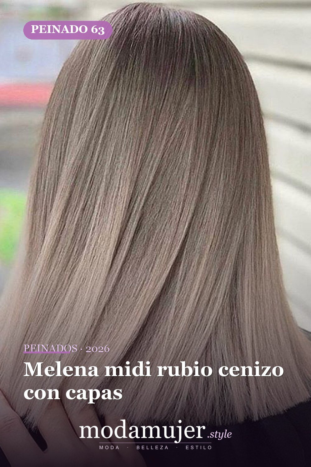 Melena midi rubio cenizo con capas — 79 mejores y hermosos peinados de media longitud