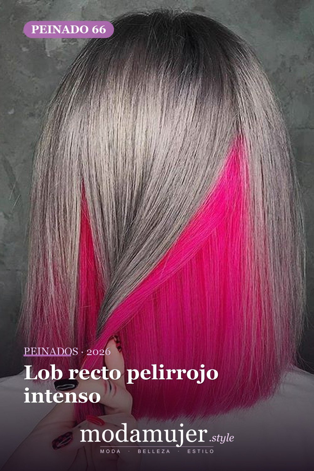 Lob recto pelirrojo intenso — 79 mejores y hermosos peinados de media longitud