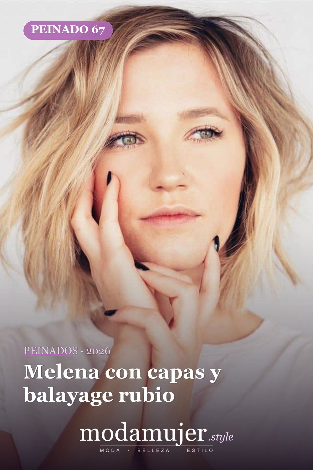 Melena con capas y balayage rubio — 79 mejores y hermosos peinados de media longitud