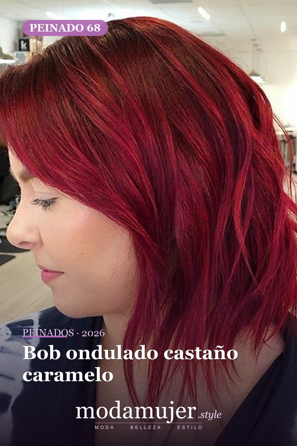 Bob ondulado castaño caramelo — 79 mejores y hermosos peinados de media longitud