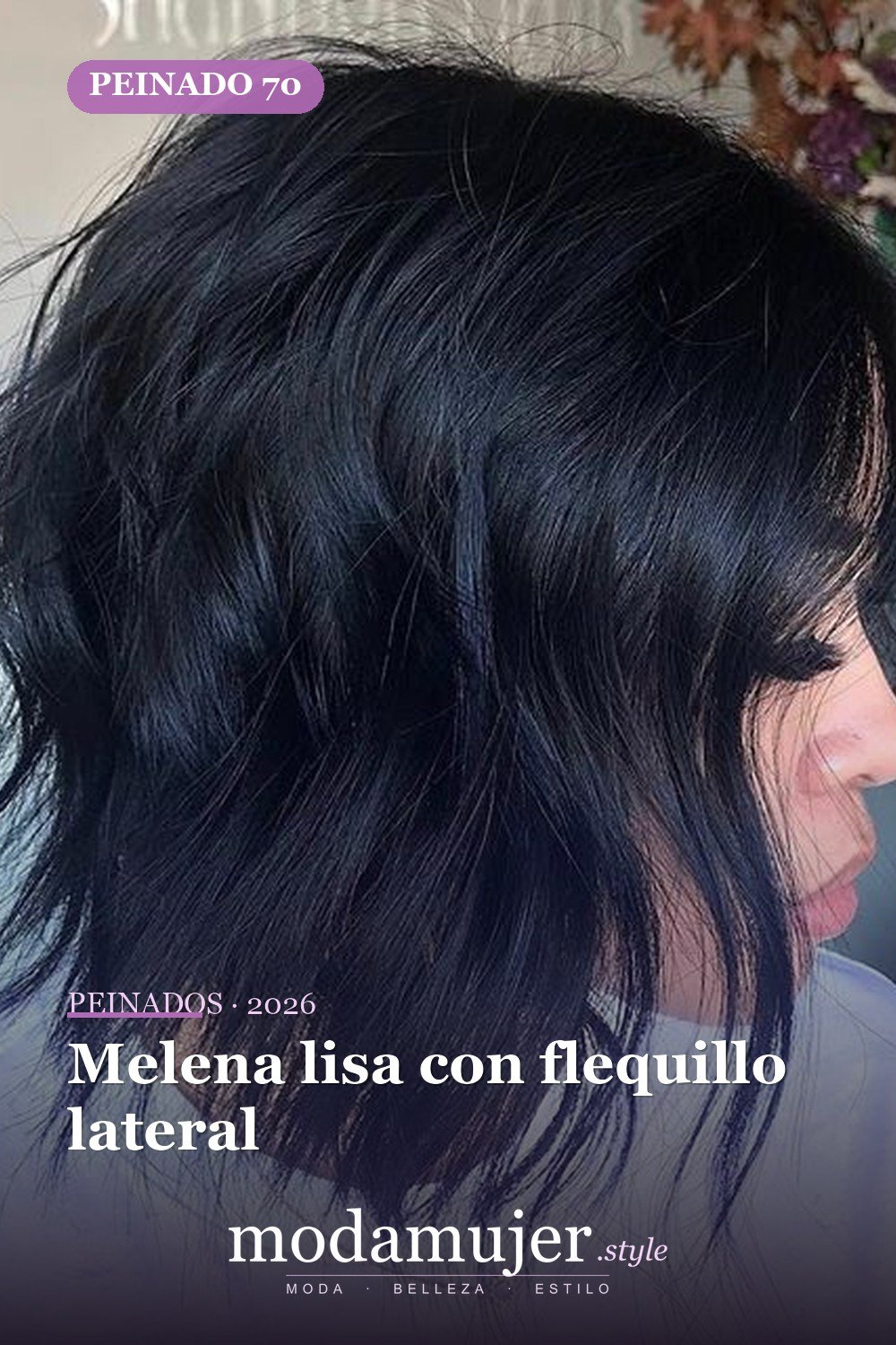 Melena lisa con flequillo lateral — 79 mejores y hermosos peinados de media longitud
