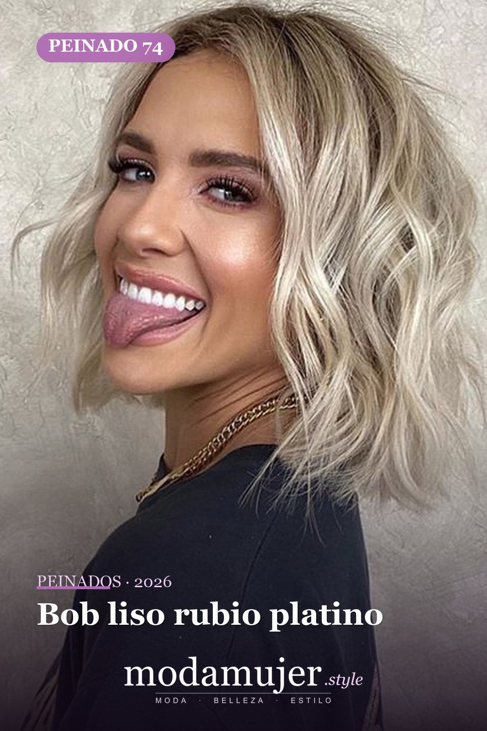 Bob liso rubio platino — 79 mejores y hermosos peinados de media longitud