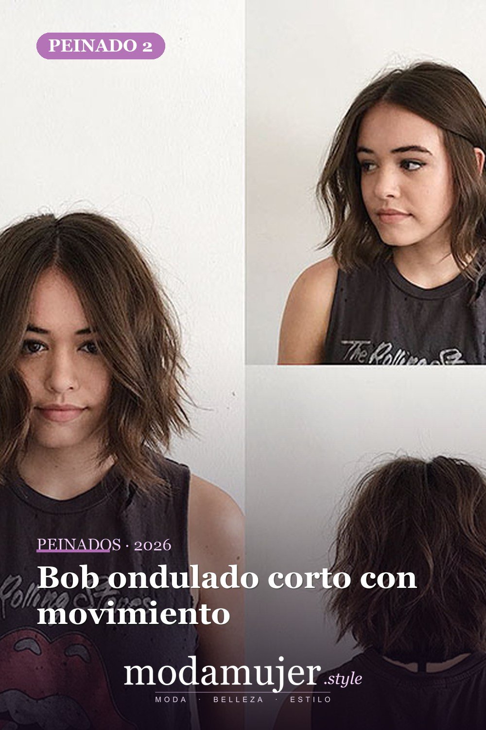 Bob ondulado corto con movimiento — 80 mejores fotos de corte de pelo Bob