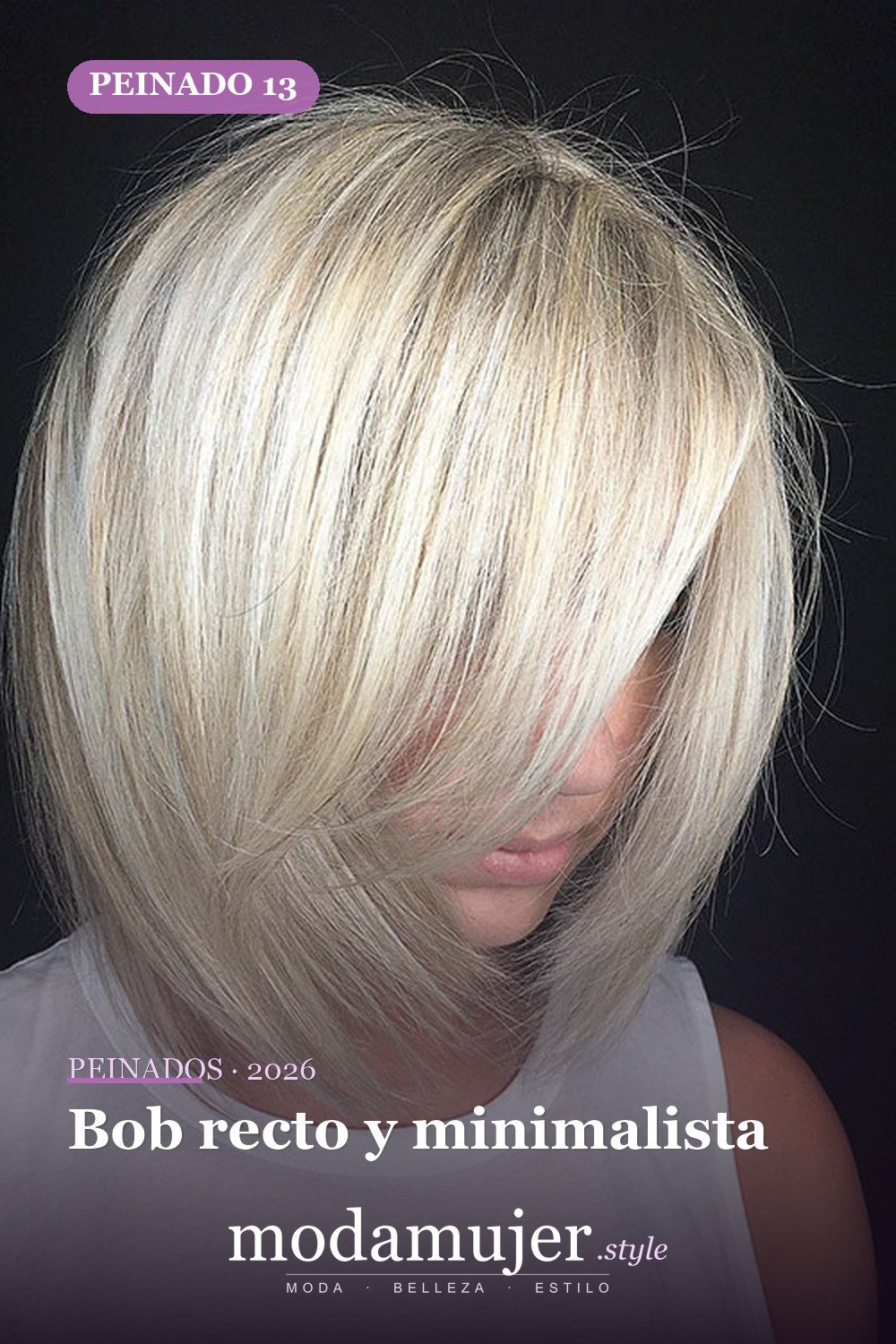 Bob recto y minimalista — 80 mejores fotos de corte de pelo Bob