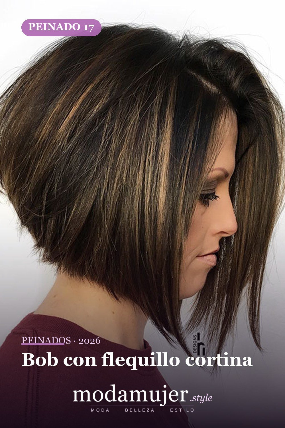 Bob con flequillo cortina — 80 mejores fotos de corte de pelo Bob