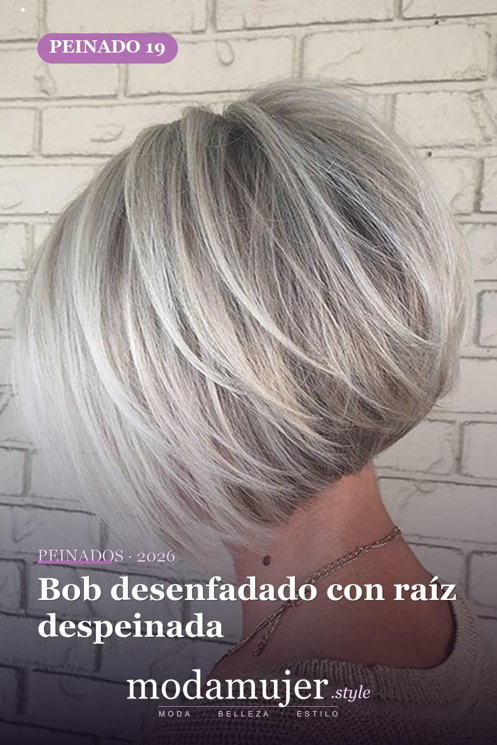 Bob desenfadado con raíz despeinada — 80 mejores fotos de corte de pelo Bob