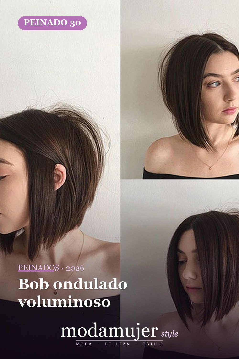 Bob ondulado voluminoso — 80 mejores fotos de corte de pelo Bob