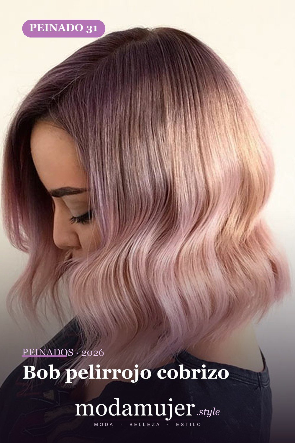 Bob pelirrojo cobrizo — 80 mejores fotos de corte de pelo Bob