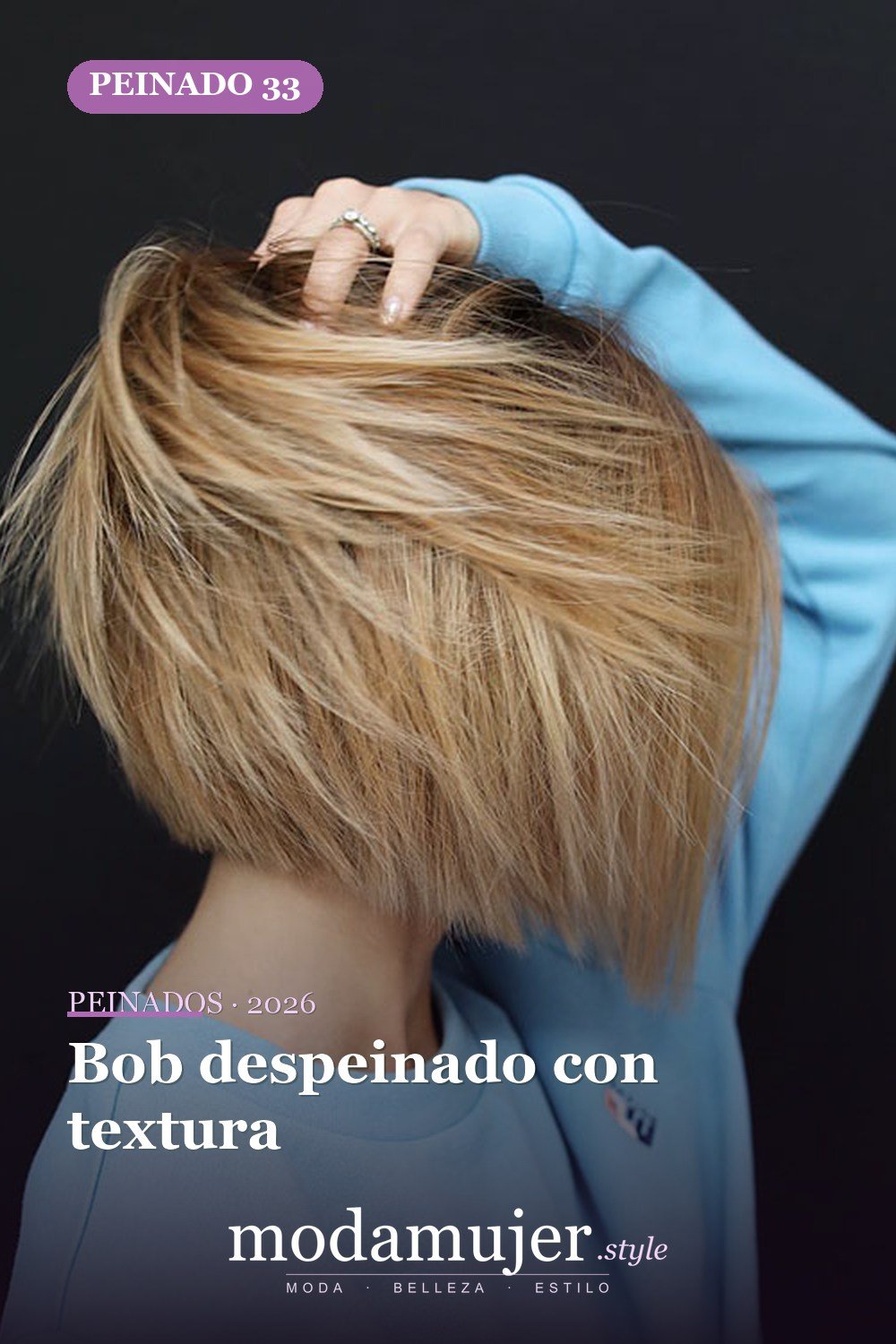 Bob despeinado con textura — 80 mejores fotos de corte de pelo Bob