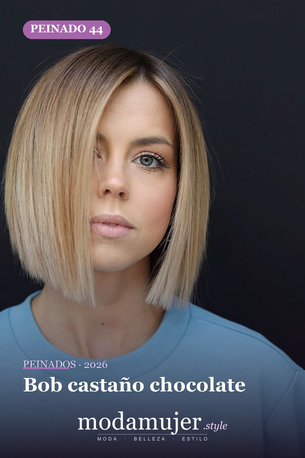 Bob castaño chocolate — 80 mejores fotos de corte de pelo Bob