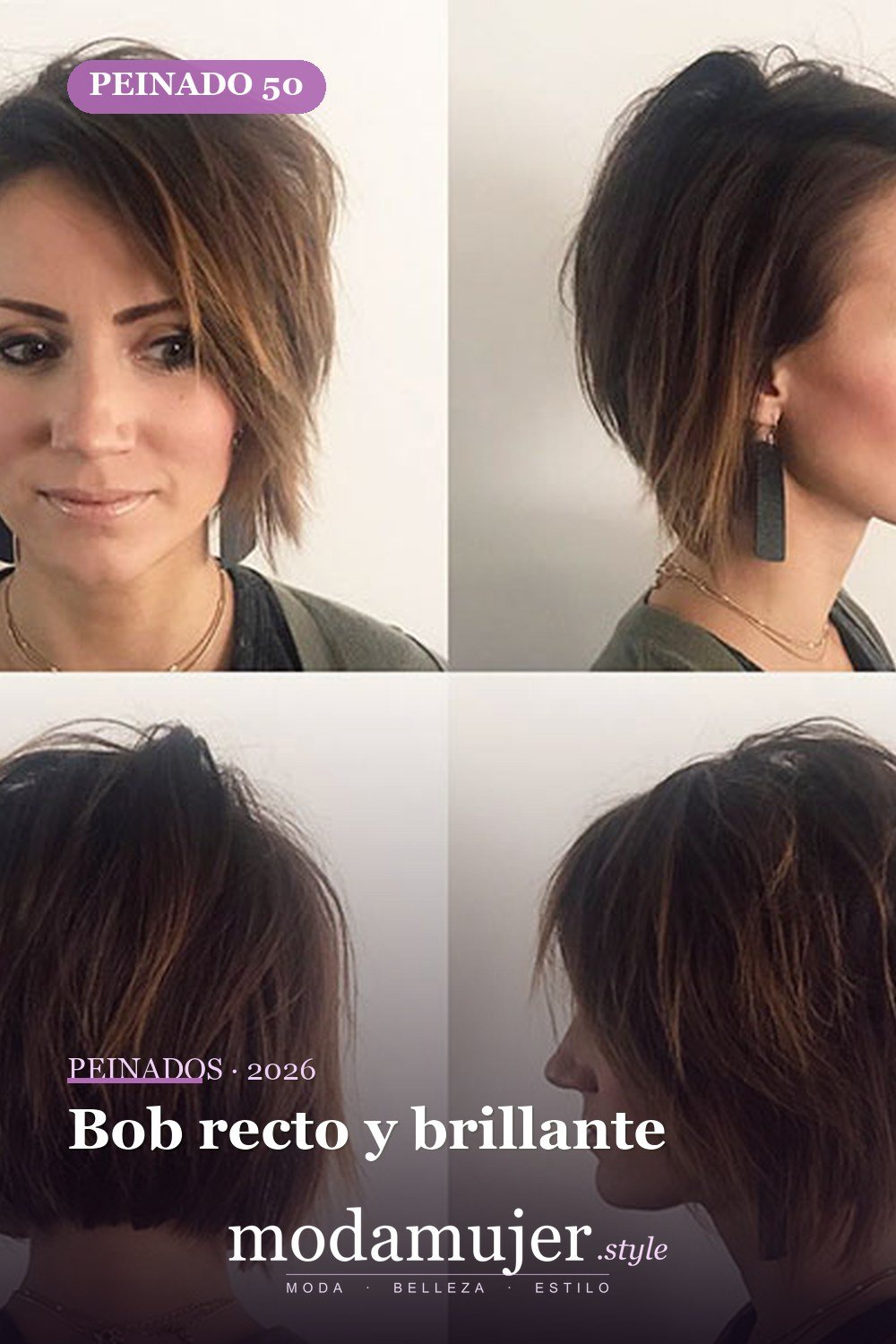 Bob recto y brillante — 80 mejores fotos de corte de pelo Bob