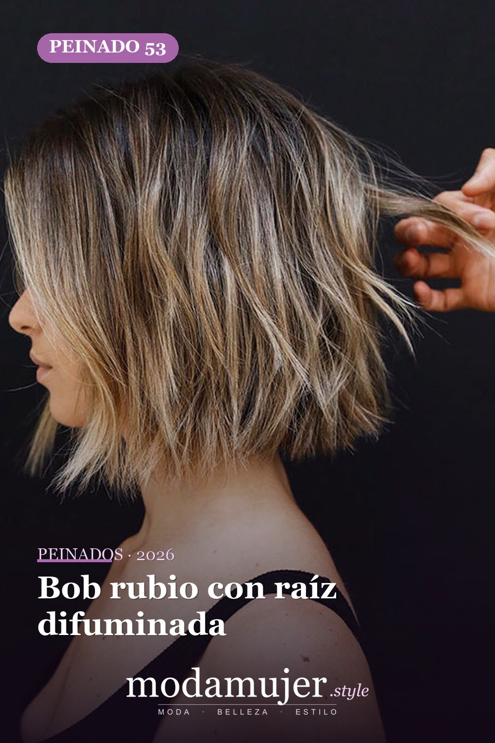 Bob rubio con raíz difuminada — 80 mejores fotos de corte de pelo Bob