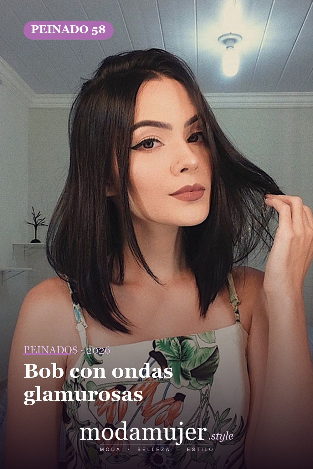 Bob con ondas glamurosas — 80 mejores fotos de corte de pelo Bob