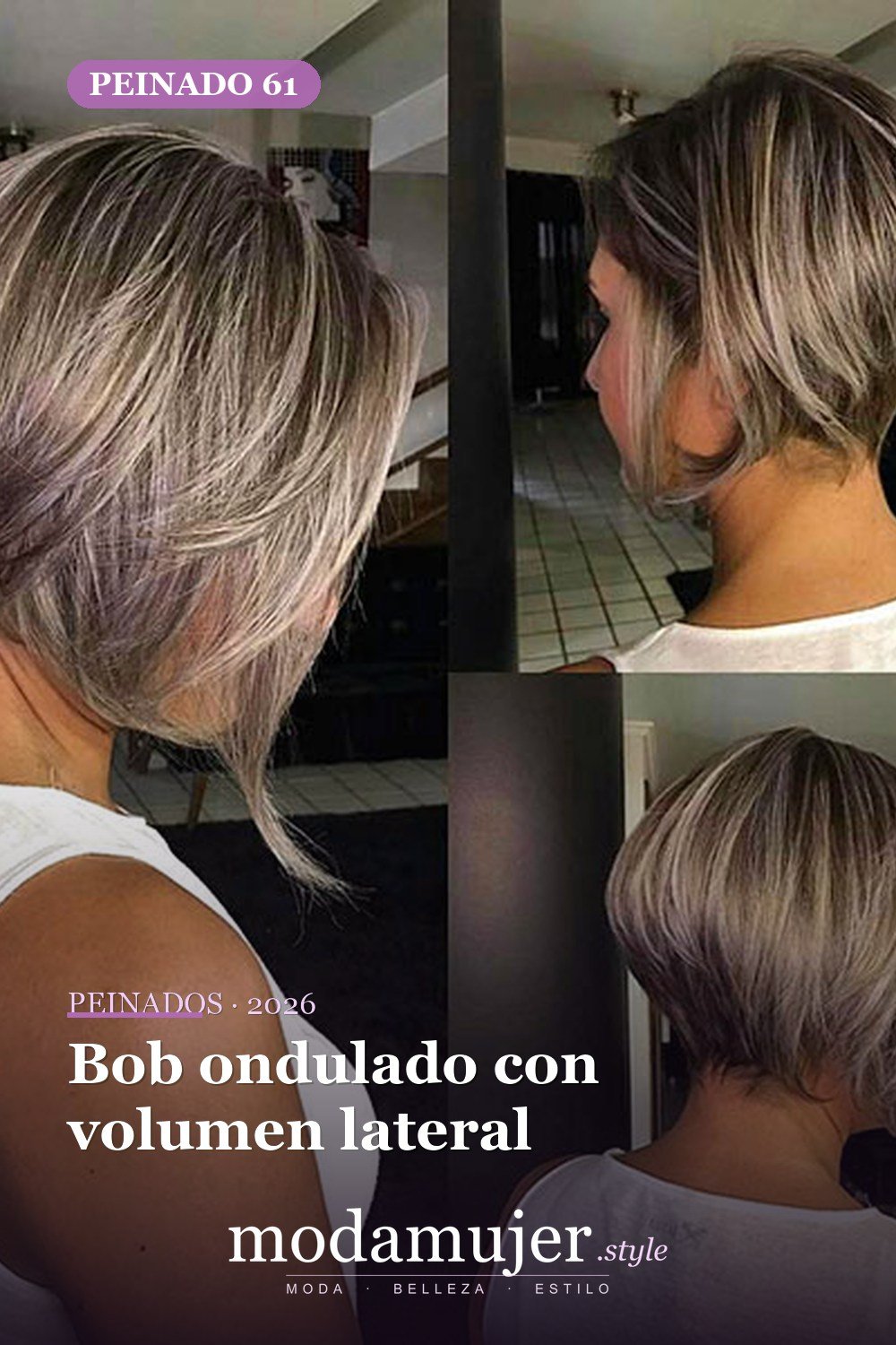 Bob ondulado con volumen lateral — 80 mejores fotos de corte de pelo Bob