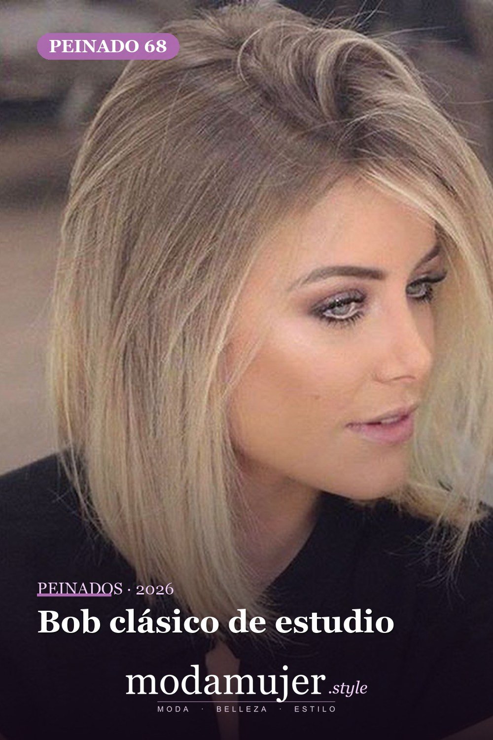 Bob clásico de estudio — 80 mejores fotos de corte de pelo Bob