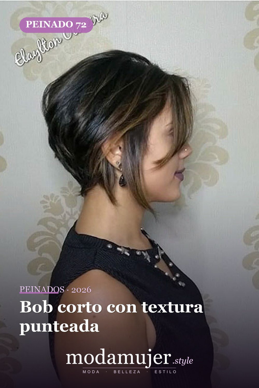 Bob corto con textura punteada — 80 mejores fotos de corte de pelo Bob