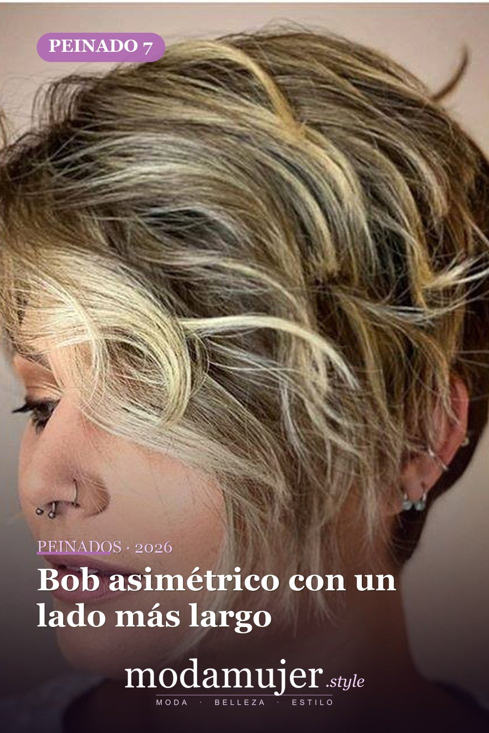 Bob asimétrico con un lado más largo — 80 Peinados Nuevos para Mujer para Cada Forma de Rostro