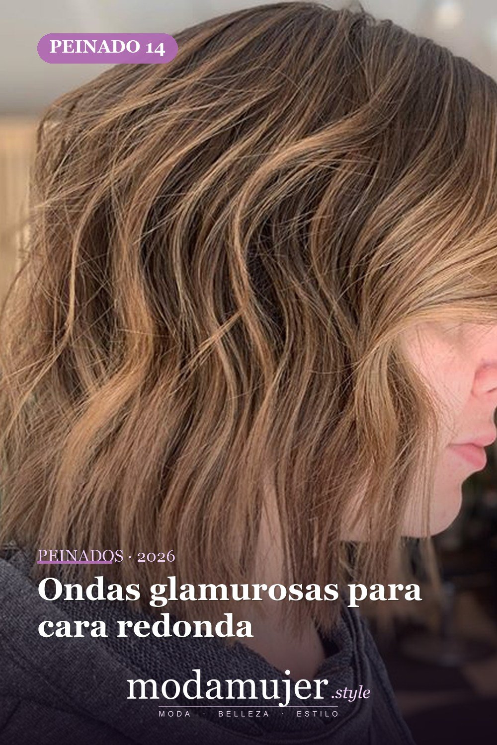 Ondas glamurosas para cara redonda — 80 Peinados Nuevos para Mujer para Cada Forma de Rostro