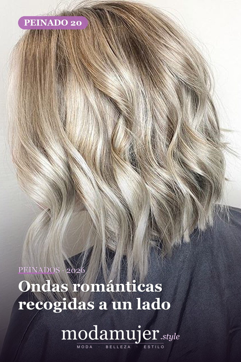 Ondas románticas recogidas a un lado — 80 Peinados Nuevos para Mujer para Cada Forma de Rostro