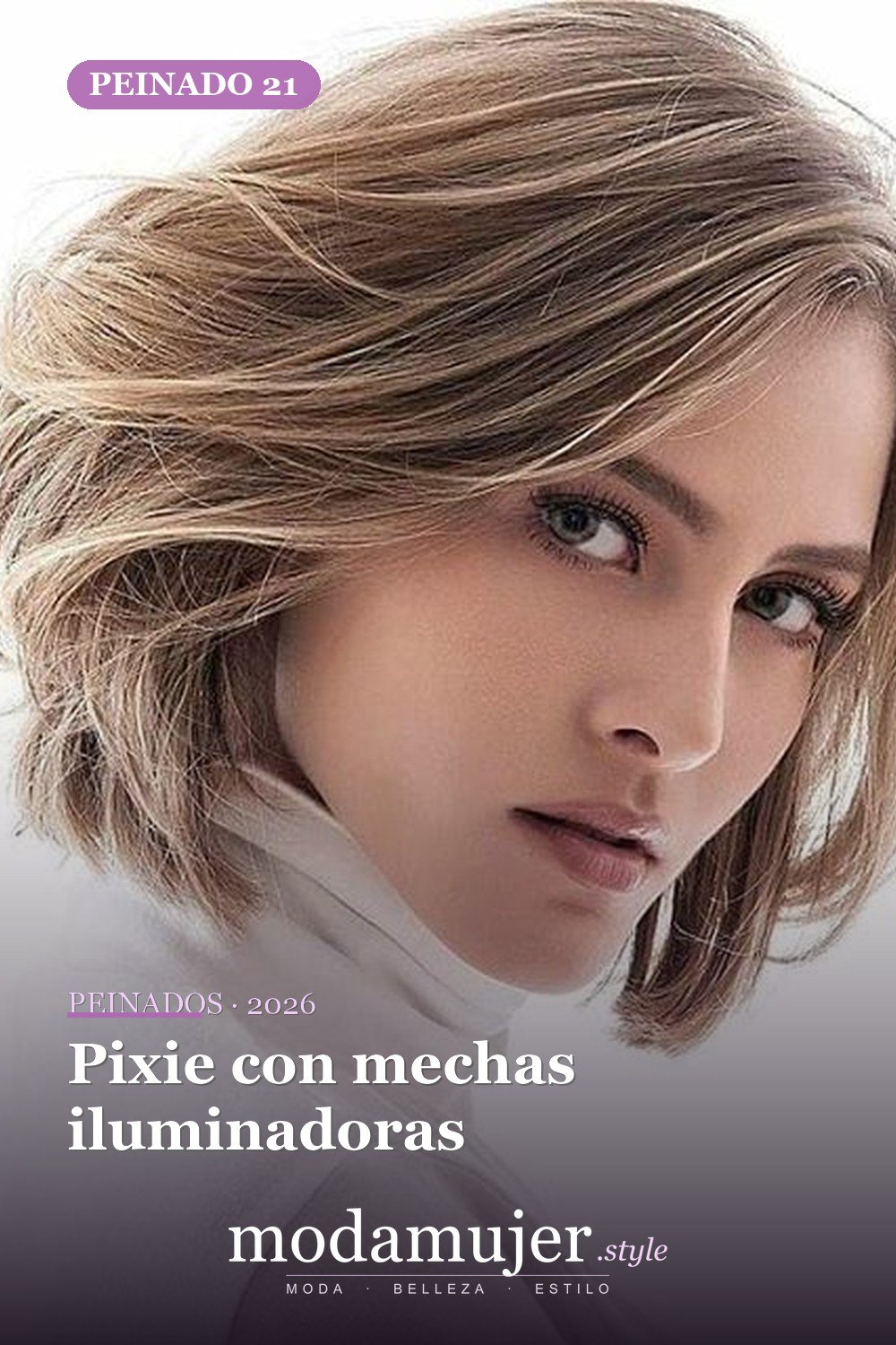 Pixie con mechas iluminadoras — 80 Peinados Nuevos para Mujer para Cada Forma de Rostro