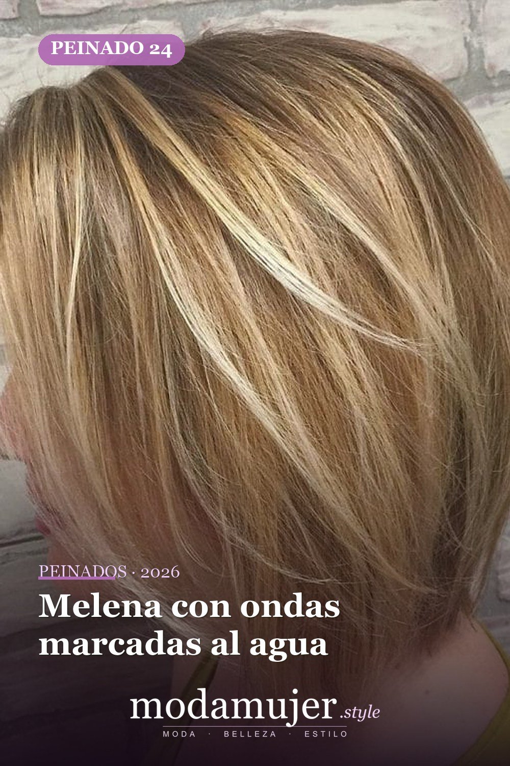 Melena con ondas marcadas al agua — 80 Peinados Nuevos para Mujer para Cada Forma de Rostro