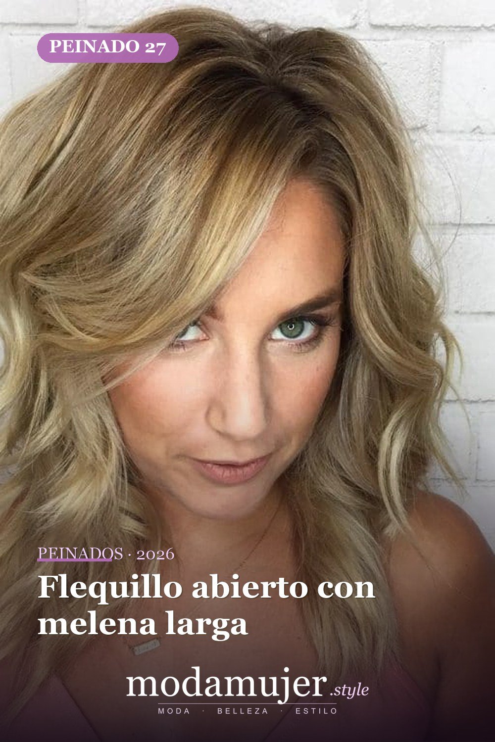 Flequillo abierto con melena larga — 80 Peinados Nuevos para Mujer para Cada Forma de Rostro