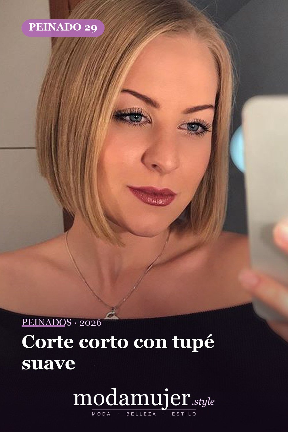 Corte corto con tupé suave — 80 Peinados Nuevos para Mujer para Cada Forma de Rostro
