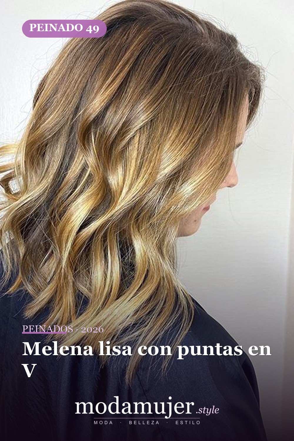 Melena lisa con puntas en V — 80 Peinados Nuevos para Mujer para Cada Forma de Rostro