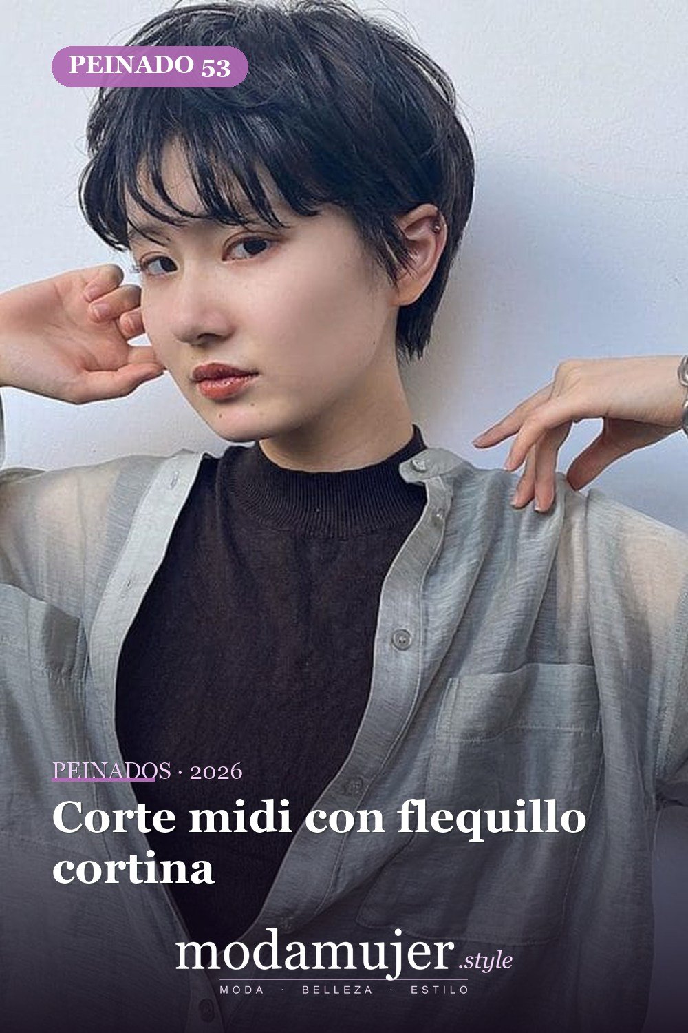 Corte midi con flequillo cortina — 80 Peinados Nuevos para Mujer para Cada Forma de Rostro