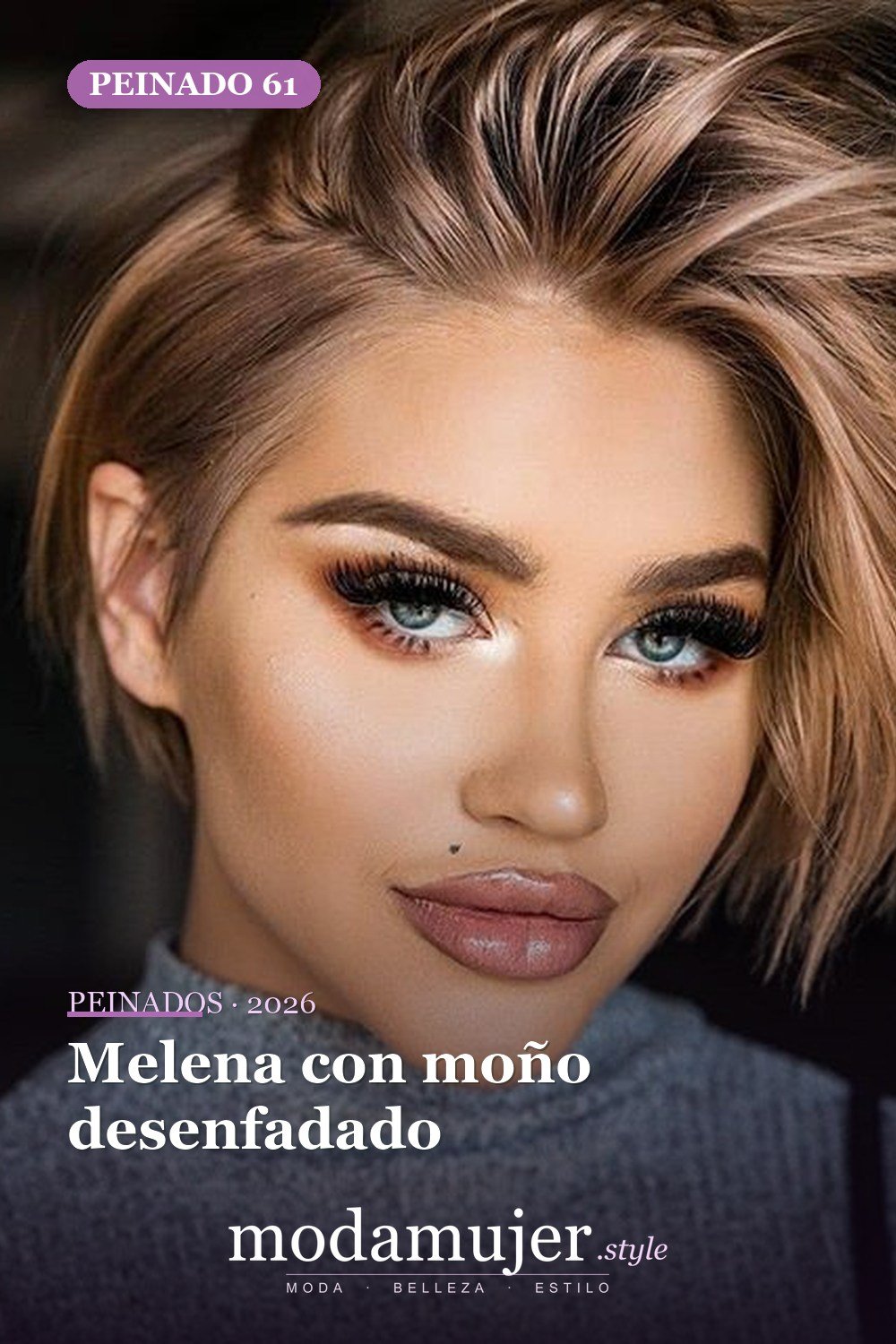 Melena con moño desenfadado — 80 Peinados Nuevos para Mujer para Cada Forma de Rostro